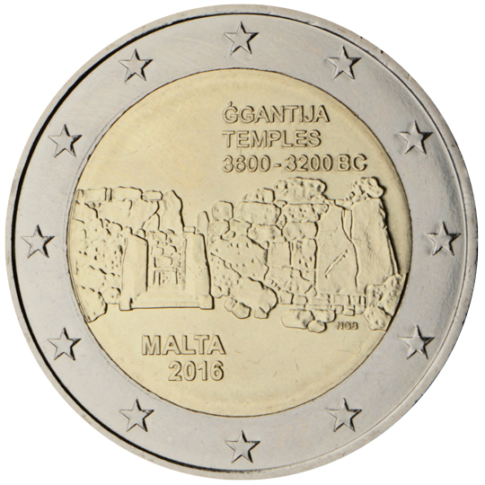 Malta € 2,00 (Ġgantija Temples)